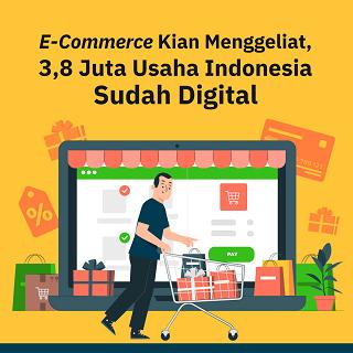 E-Commerce Kian Menggeliat,  3,8 Juta Usaha Indonesia Sudah Digital