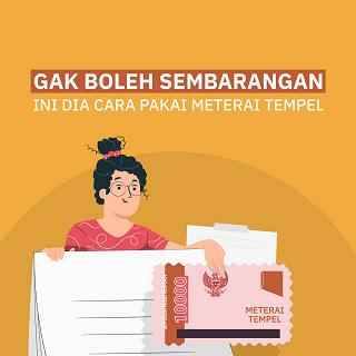 Gak Boleh Sembarangan! Ini Dia CARA Pakai Meterai Tempel