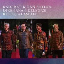 Kain Batik dan Sutera Dikenakan Delegasi KTT ke-43 ASEAN