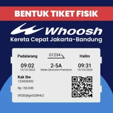 Bentuk Tiket Fisik Kereta Cepat Jakarta-Bandung Whoosh