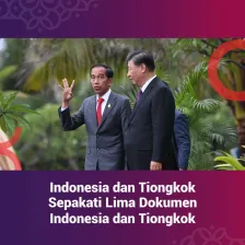  Indonesia dan Tiongkok Sepakati Lima Dokumen Kerja Sama