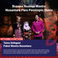 Busana Nuansa Wastra Nusantara Para Pemimpin Dunia