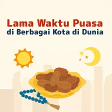 Lama Waktu Puasa di Berbagai Kota di Dunia (2022)