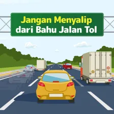 Jangan Menyalip dari Bahu Jalan Tol