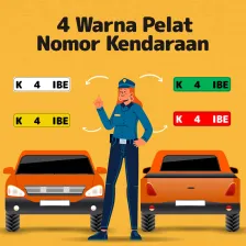 4 Warna Pelat Nomor Kendaraan