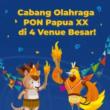  Cabang Olahraga PON Papua XX di 4 Venue Besar!