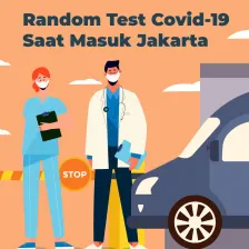 Random Test Covid-19 Saat Masuk Jakarta