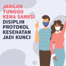 Jangan Tunggu Kena Sanksi, Disiplin Protokol Kesehatan Jadi Kunci