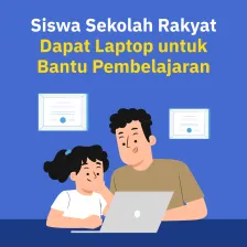 Siswa Sekolah Rakyat  Dapat Laptop untuk Bantu Pembelajaran