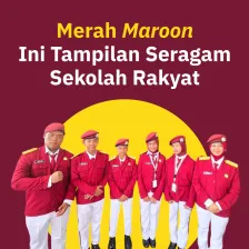 Merah Maroon Ini Tampilan Seragam Sekolah Rakyat