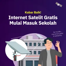 Kabar Baik! Internet Satelit Gratis Mulai Masuk Sekolah