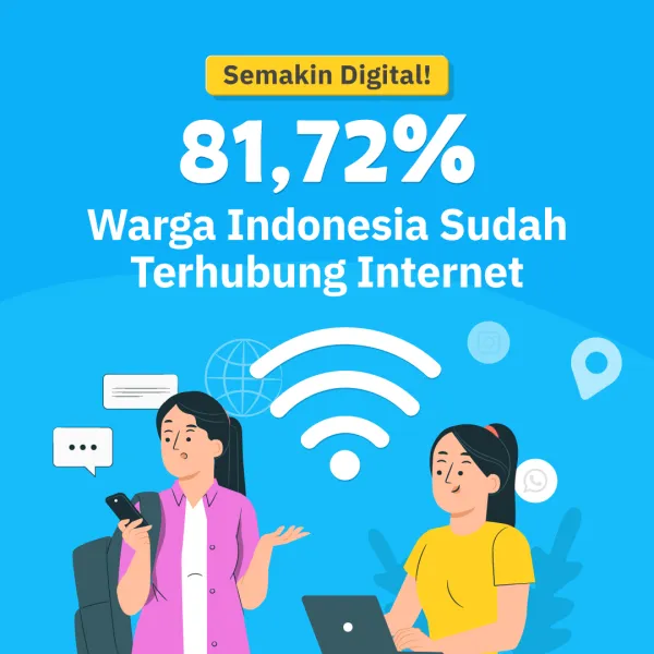 Semakin Digital! 81,72% Warga Indonesia Sudah Terhubung Internet